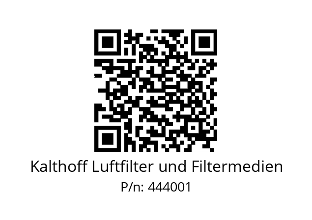   Kalthoff Luftfilter und Filtermedien 444001