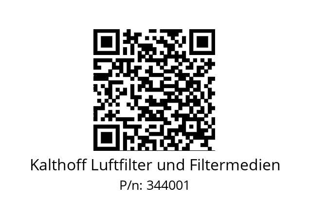   Kalthoff Luftfilter und Filtermedien 344001