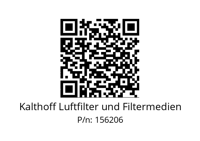   Kalthoff Luftfilter und Filtermedien 156206