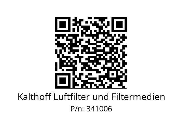   Kalthoff Luftfilter und Filtermedien 341006