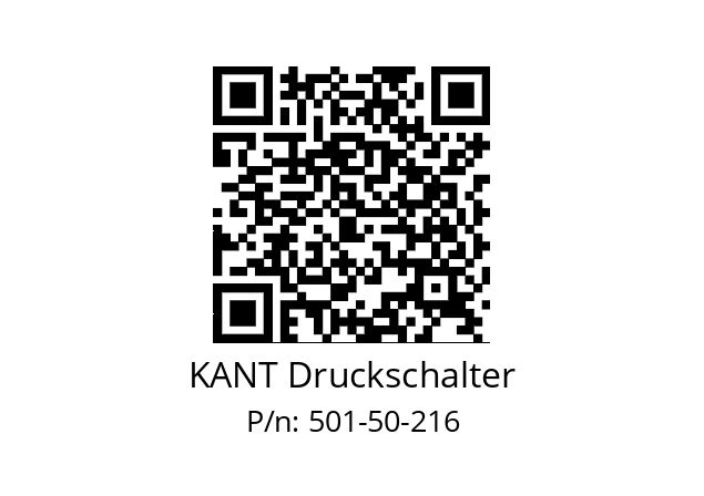   KANT Druckschalter 501-50-216