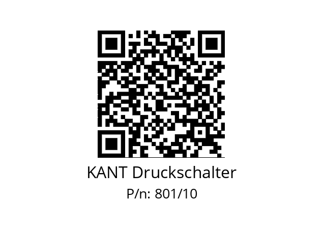   KANT Druckschalter 801/10