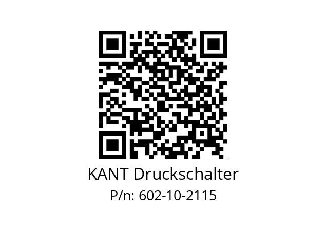   KANT Druckschalter 602-10-2115