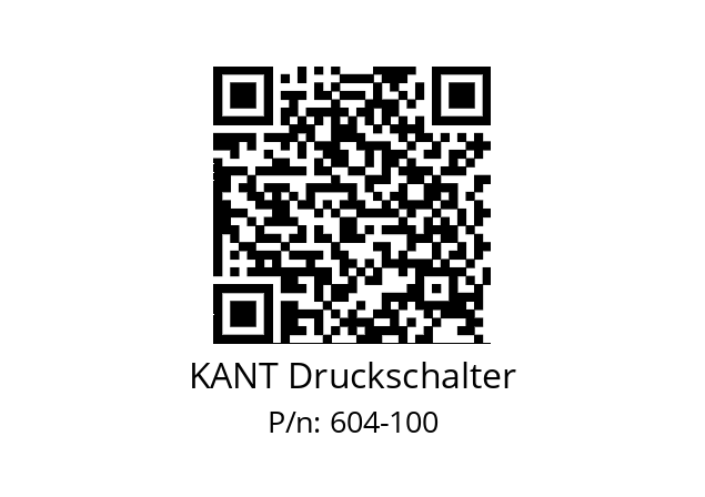   KANT Druckschalter 604-100