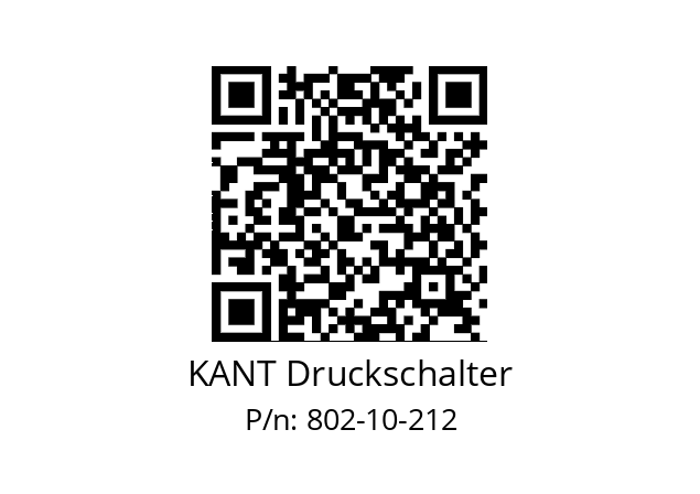   KANT Druckschalter 802-10-212