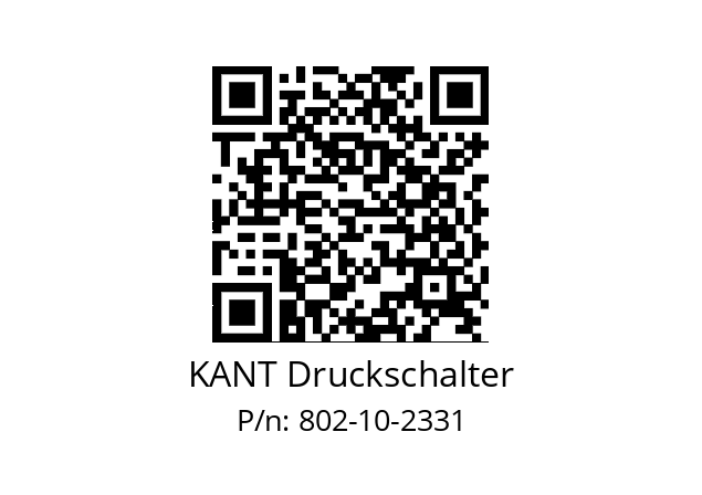   KANT Druckschalter 802-10-2331