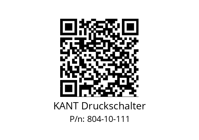   KANT Druckschalter 804-10-111