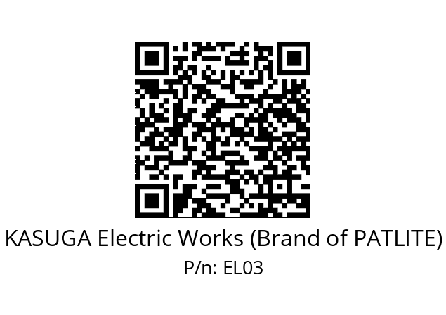   KASUGA Electric Works (Brand of PATLITE) EL03