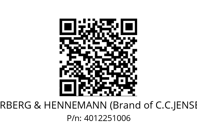   KARBERG & HENNEMANN (Brand of C.C.JENSEN) 4012251006