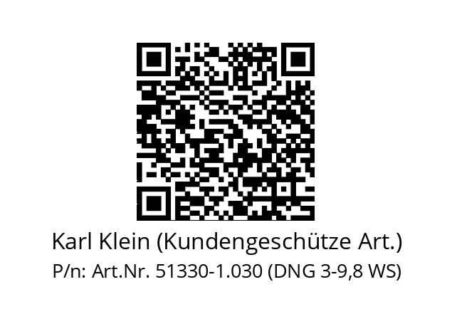   Karl Klein (Kundengeschütze Art.) Art.Nr. 51330-1.030 (DNG 3-9,8 WS)