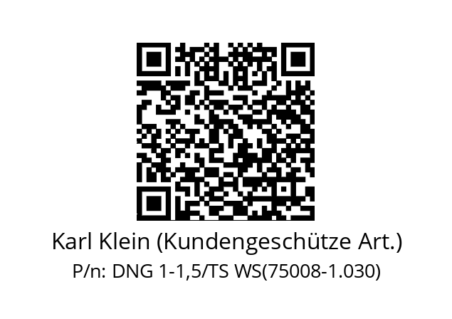   Karl Klein (Kundengeschütze Art.) DNG 1-1,5/TS WS(75008-1.030)