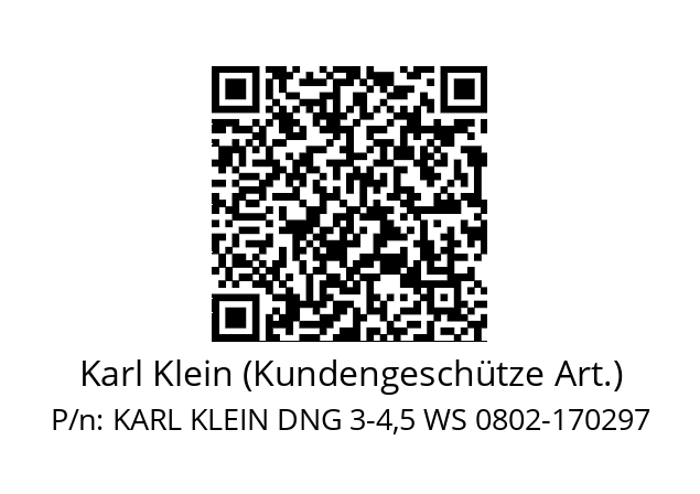   Karl Klein (Kundengeschütze Art.) KARL KLEIN DNG 3-4,5 WS 0802-170297