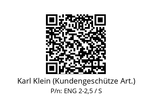   Karl Klein (Kundengeschütze Art.) ENG 2-2,5 / S