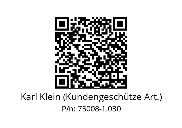   Karl Klein (Kundengeschütze Art.) 75008-1.030