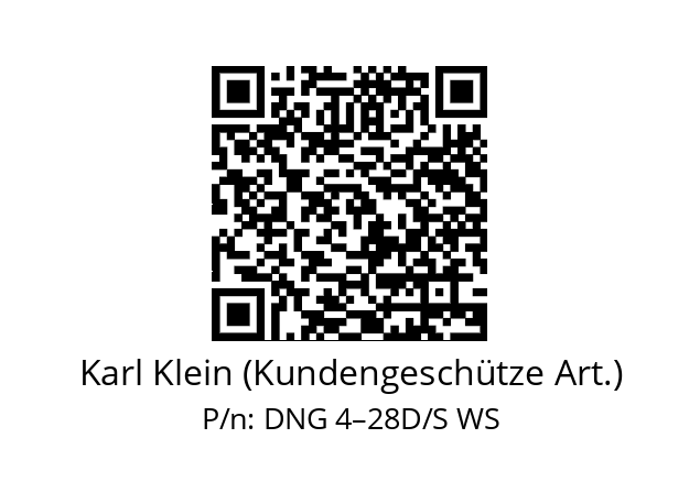   Karl Klein (Kundengeschütze Art.) DNG 4–28D/S WS