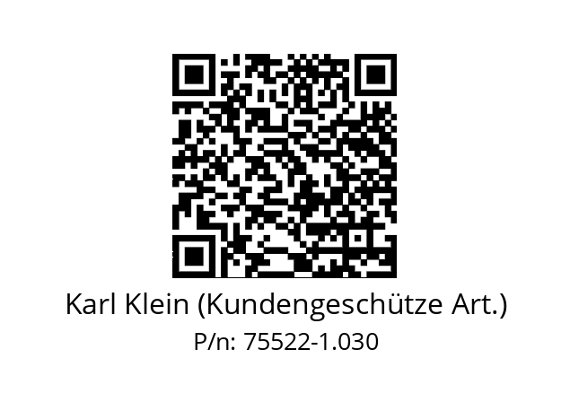   Karl Klein (Kundengeschütze Art.) 75522-1.030