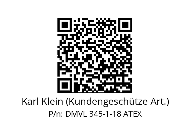   Karl Klein (Kundengeschütze Art.) DMVL 345-1-18 ATEX