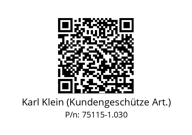   Karl Klein (Kundengeschütze Art.) 75115-1.030