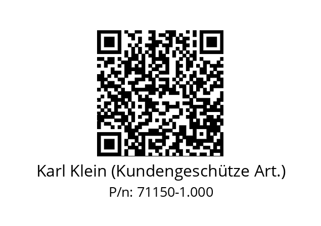   Karl Klein (Kundengeschütze Art.) 71150-1.000