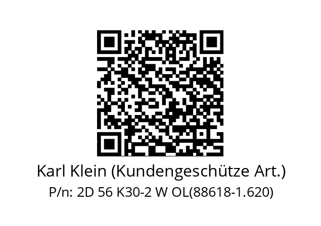   Karl Klein (Kundengeschütze Art.) 2D 56 K30-2 W OL(88618-1.620)