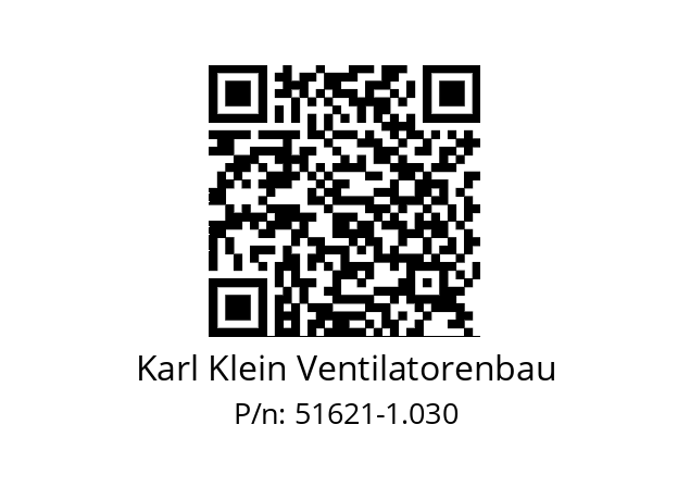   Karl Klein Ventilatorenbau 51621-1.030