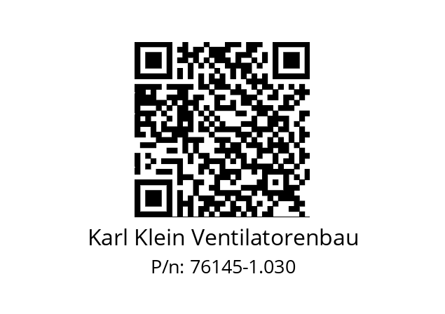   Karl Klein Ventilatorenbau 76145-1.030