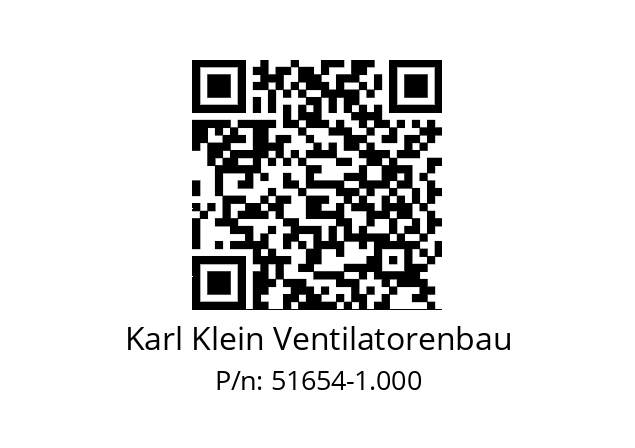   Karl Klein Ventilatorenbau 51654-1.000