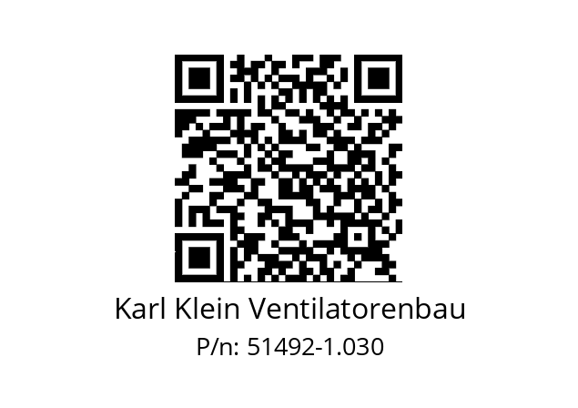   Karl Klein Ventilatorenbau 51492-1.030