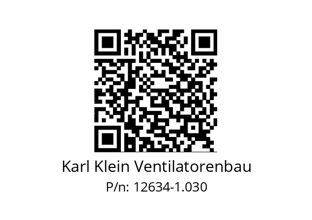   Karl Klein Ventilatorenbau 12634-1.030