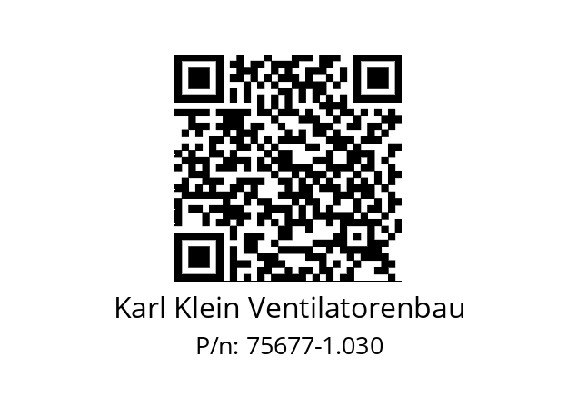   Karl Klein Ventilatorenbau 75677-1.030