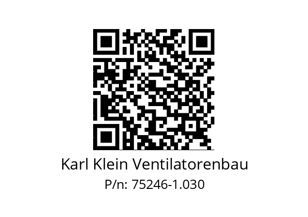   Karl Klein Ventilatorenbau 75246-1.030