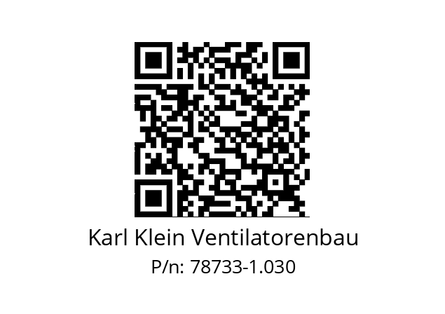   Karl Klein Ventilatorenbau 78733-1.030