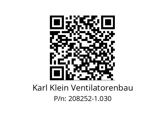   Karl Klein Ventilatorenbau 208252-1.030