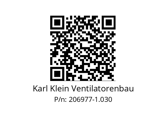   Karl Klein Ventilatorenbau 206977-1.030