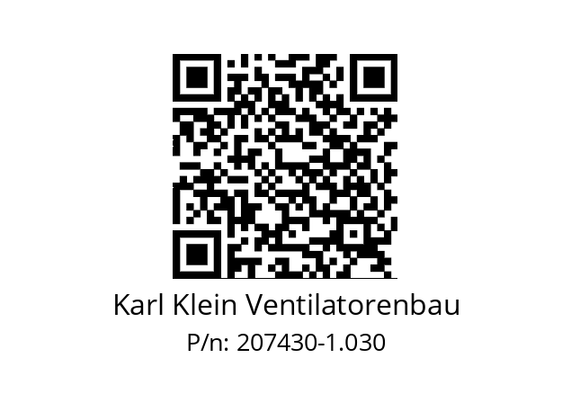   Karl Klein Ventilatorenbau 207430-1.030