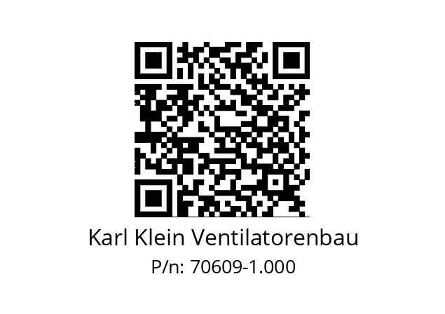   Karl Klein Ventilatorenbau 70609-1.000