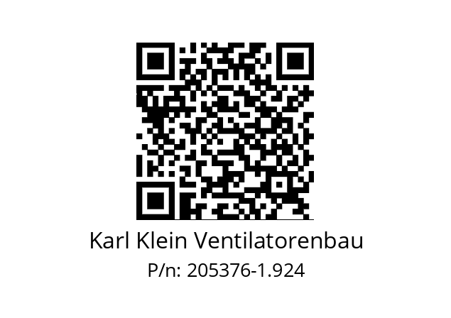   Karl Klein Ventilatorenbau 205376-1.924