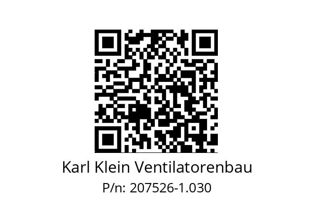   Karl Klein Ventilatorenbau 207526-1.030