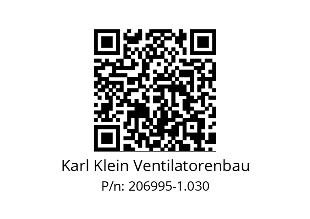   Karl Klein Ventilatorenbau 206995-1.030