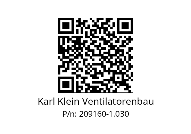   Karl Klein Ventilatorenbau 209160-1.030