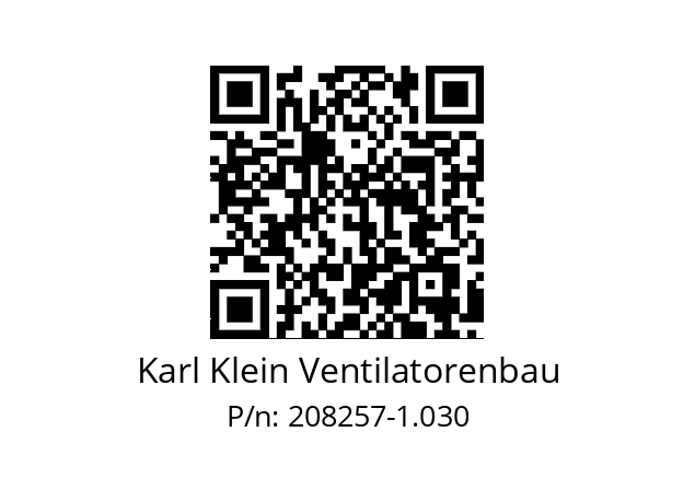   Karl Klein Ventilatorenbau 208257-1.030