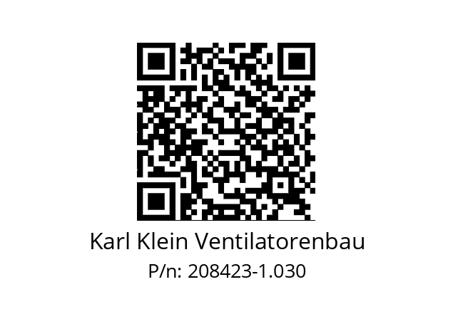   Karl Klein Ventilatorenbau 208423-1.030