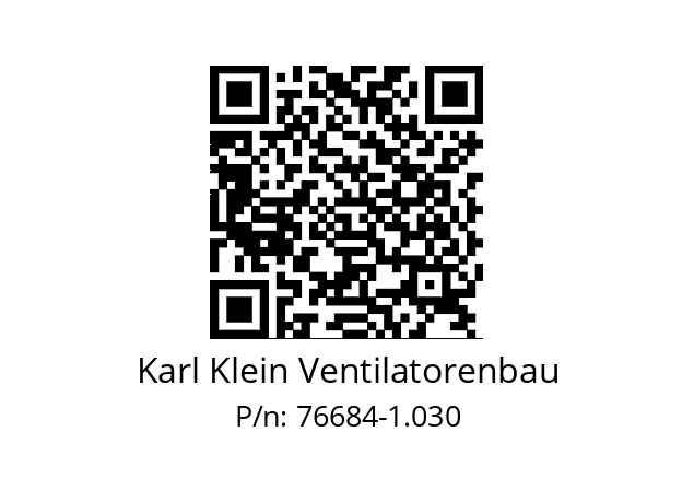   Karl Klein Ventilatorenbau 76684-1.030