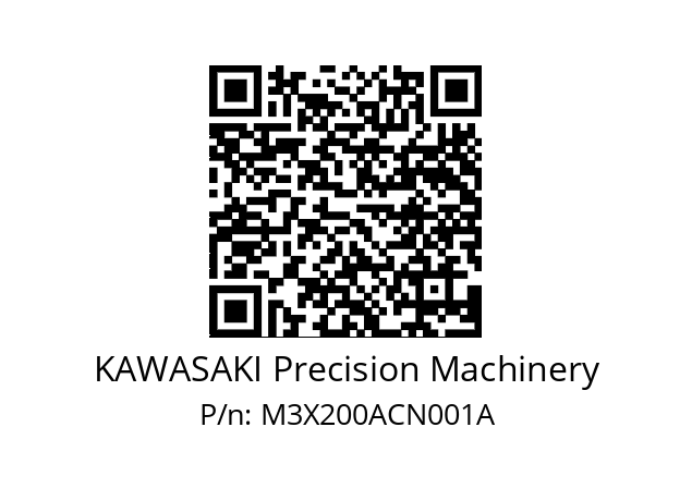   KAWASAKI Precision Machinery M3X200ACN001A