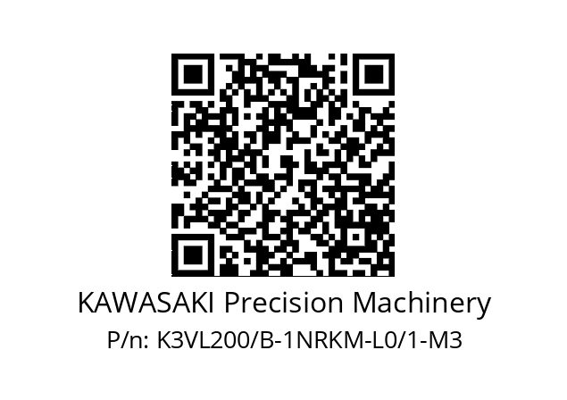   KAWASAKI Precision Machinery K3VL200/B-1NRKM-L0/1-M3