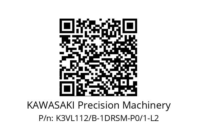   KAWASAKI Precision Machinery K3VL112/B-1DRSM-P0/1-L2