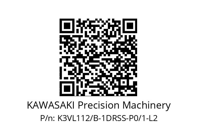   KAWASAKI Precision Machinery K3VL112/B-1DRSS-P0/1-L2