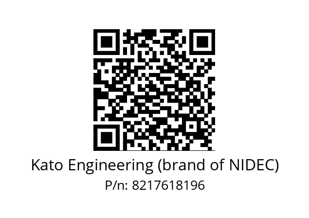   Kato Engineering (brand of NIDEC) 8217618196