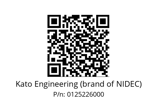   Kato Engineering (brand of NIDEC) 0125226000