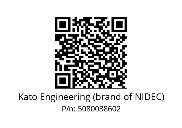   Kato Engineering (brand of NIDEC) 5080038602